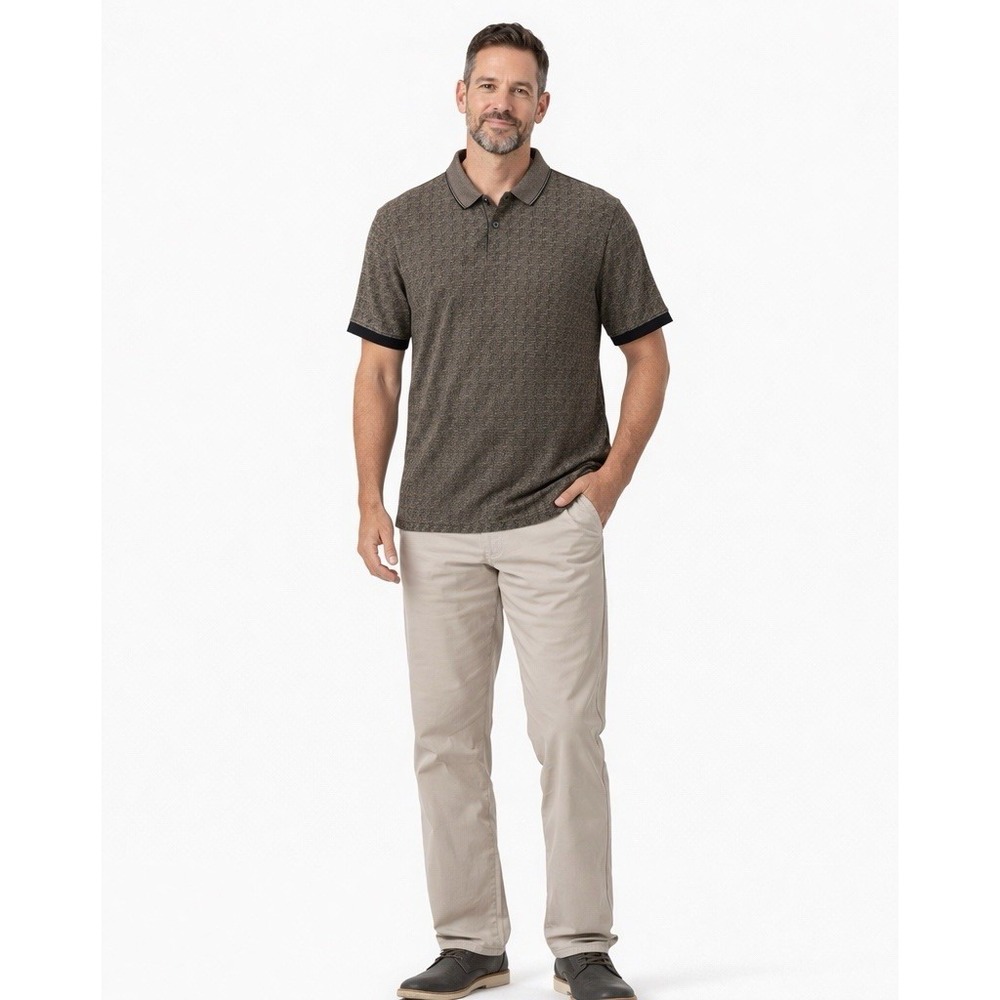 Vintage‎ Marc Edwards XL Geometric Polo Shirt Golf Athleisure